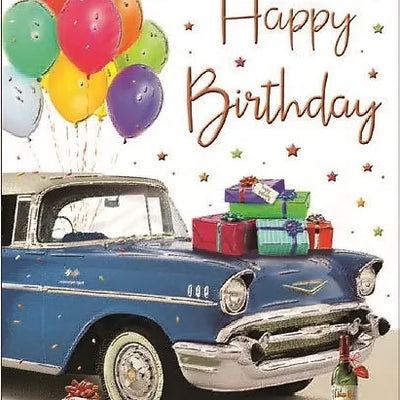 Car Birthday Card Daisy Devotion