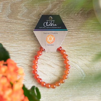 Chakra Carnelian Ball Bracelet Daisy Devotion