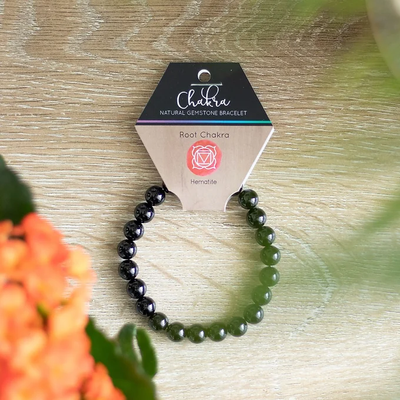 Chakra Hematite Ball Bracelet Daisy Devotion