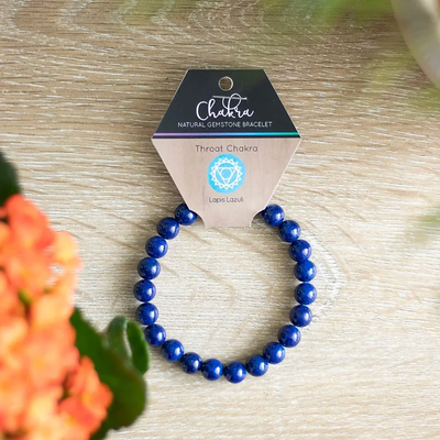 Chakra Lapis Lazuli Ball Bracelet Daisy Devotion