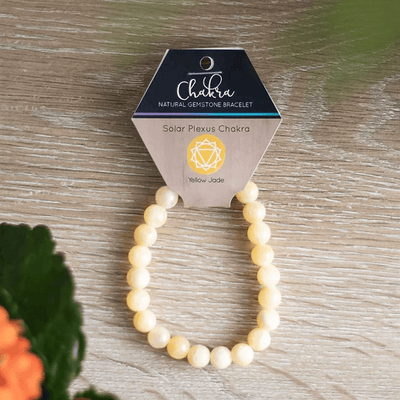 Chakra Yellow Jade Ball Bracelet Daisy Devotion