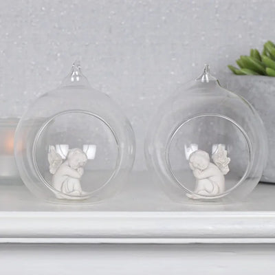 Cherubs in Hanging Glass Balls Daisy Devotion