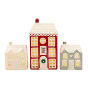 Christmas Houses - Set of 3 Light Up LED Daisy Devotion