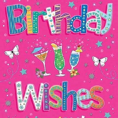 Cocktails Birthday Card Daisy Devotion