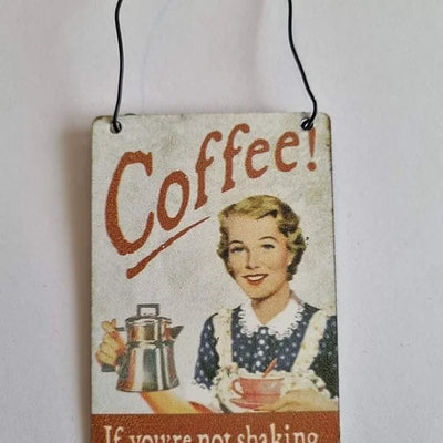 Coffee! Mini Retro Style Sign Daisy Devotion