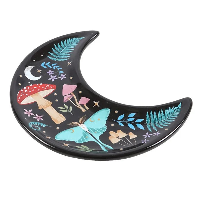 Crescent Moon Dark Forest Print Trinket Dish Daisy Devotion