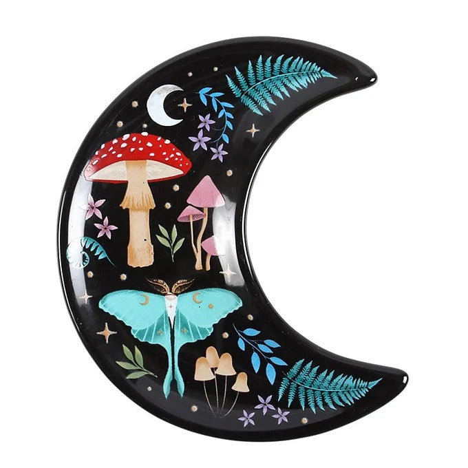 Crescent Moon Dark Forest Print Trinket Dish Daisy Devotion