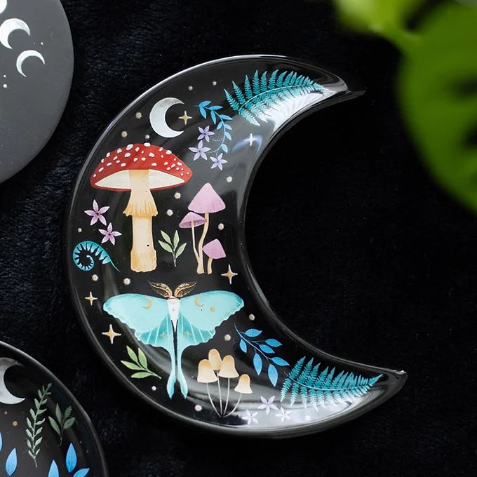Crescent Moon Dark Forest Print Trinket Dish Daisy Devotion