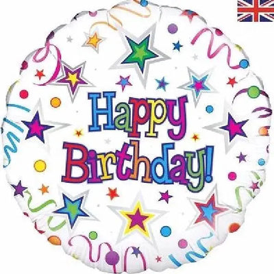 18IN B/DAY RIBBON & STARS FOIL Daisy Devotion