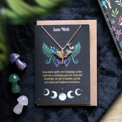 Luna Moth Necklace Card Daisy Devotion