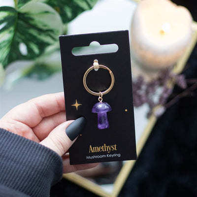 Amethyst Mushroom Keyring Daisy Devotion