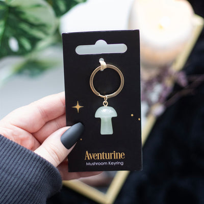 Aventurine Mushroom Keyring Daisy Devotion
