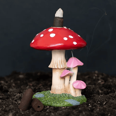 Dark Forest Mushroom Backflow Incense Burner Daisy Devotion