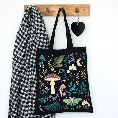 Dark Forest Polycotton Tote Bag Daisy Devotion