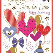 Daughter and Son-in-law Wedding Anniversary Card Daisy Devotion