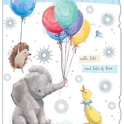 Elephant & Balloons Birthday Card Daisy Devotion