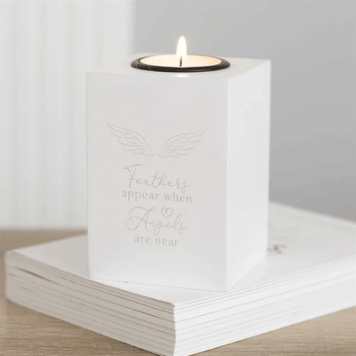 Feathers Appear Angel Wing Tealight Holder Daisy Devotion