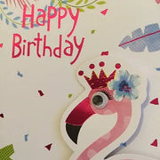 Flamingo Birthday Card Daisy Devotion