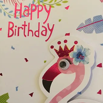 Flamingo Birthday Card Daisy Devotion