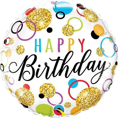 18IN BIRTHDAY GOLD & BLUE FOIL BALLOON Daisy Devotion