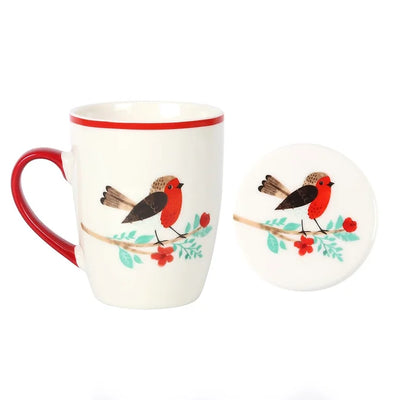 Garden Robin Mug and Coaster Set Daisy Devotion