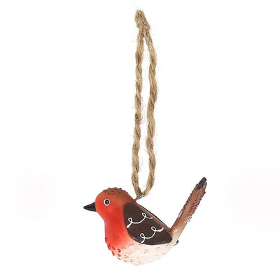 Garden Robin Resin Hanging Decoration Daisy Devotion