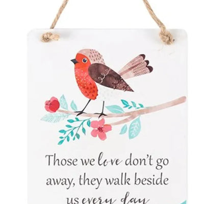 Garden Robin Sentiment Sign 1 Daisy Devotion