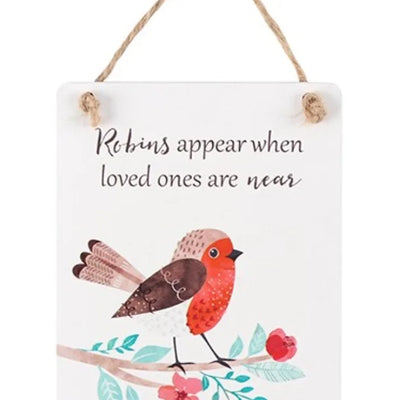 Garden Robin Sentiment Sign 3 Daisy Devotion