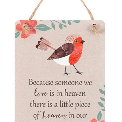 Garden Robin Sentiment Sign 4 Daisy Devotion