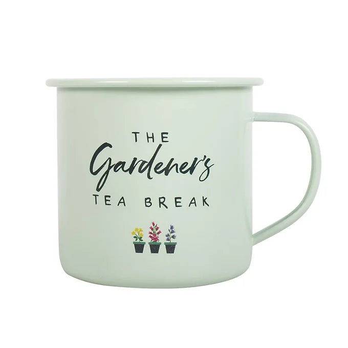 Gardeners Tea Break Enamel Mug Daisy Devotion