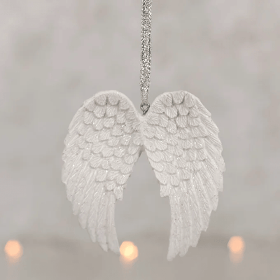 Glittery Angel Wings Hanging Decoration Daisy Devotion