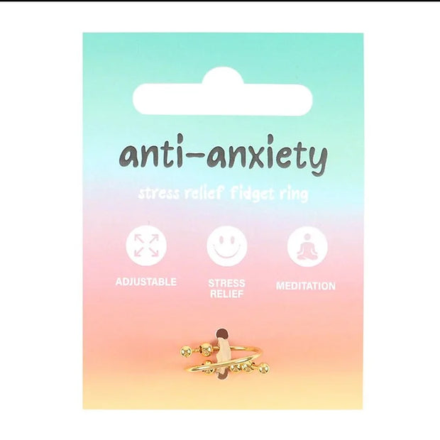 Gold Tone Anti-Anxiety Fidget Ring Daisy Devotion
