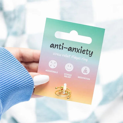 Gold Tone Anti-Anxiety Fidget Ring Daisy Devotion