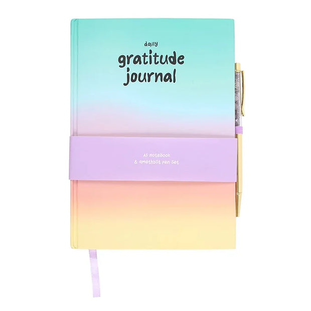 Gratitude Journal with Amethyst Pen Daisy Devotion