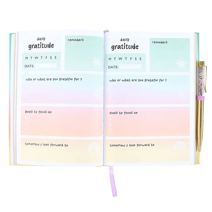 Gratitude Journal with Amethyst Pen Daisy Devotion