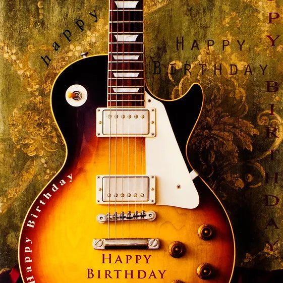 Guitar Birthday Card Daisy Devotion