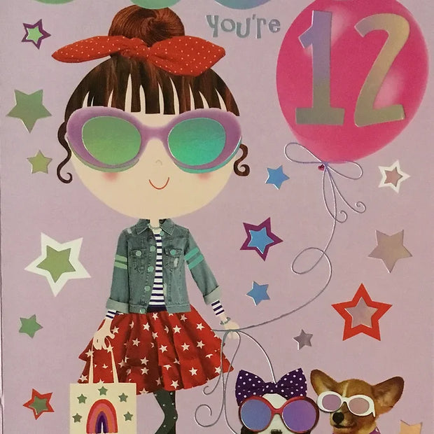 Happy 12th Birthday Card Daisy Devotion