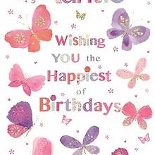 Happy Birthday Auntie Buttflies Card Daisy Devotion