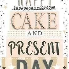 Happy Birthday Cake & Present Day Card Daisy Devotion