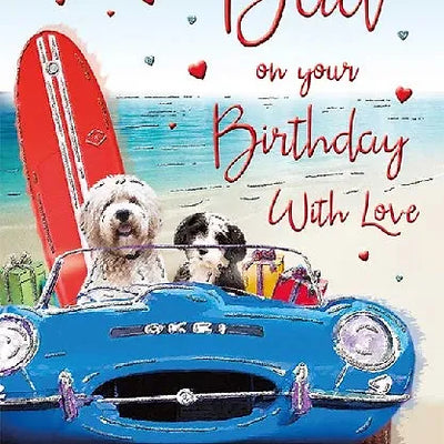 Happy Birthday Dad Beach Car Card Daisy Devotion