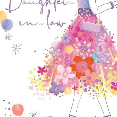 Happy Birthday Daughter-in-Law Flowery Skirt Card Daisy Devotion