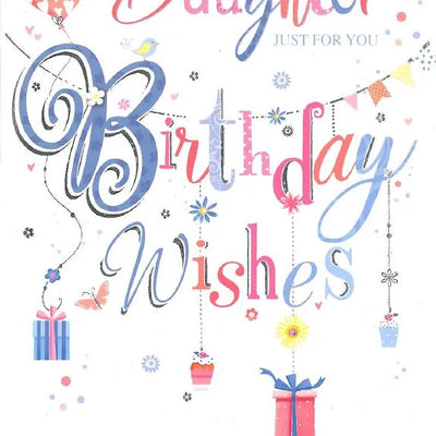 Happy Birthday Daughter Hanging Gifts Card Daisy Devotion