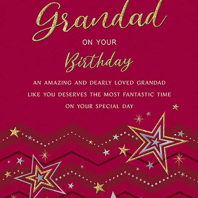 Happy Birthday Grandad with Stars Card Daisy Devotion