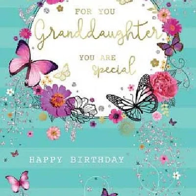 Happy Birthday Granddaughter Butterfly Card Daisy Devotion