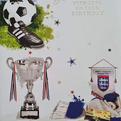 Happy Birthday Grandson Football Card Daisy Devotion