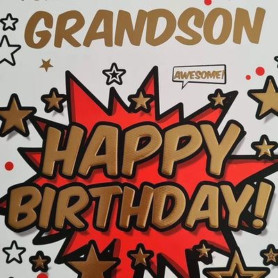 Happy Birthday Grandson Wow Card Daisy Devotion