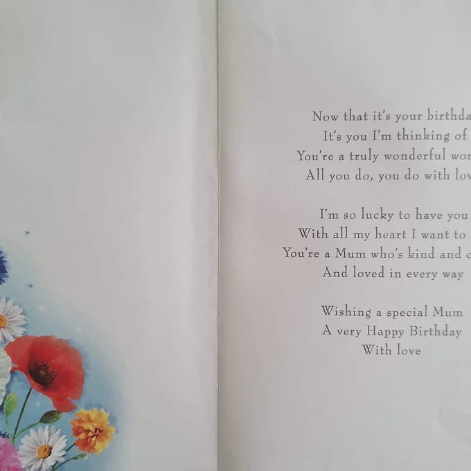 Happy Birthday Mum Flowers Card Daisy Devotion