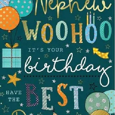 Happy Birthday Nephew Woohoo Card Daisy Devotion