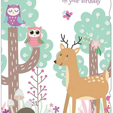 Happy Birthday Sister Animals Card Daisy Devotion