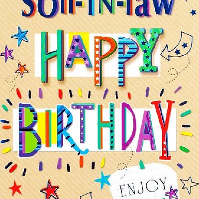 Happy Birthday Son-in-Law Colourful Card Daisy Devotion